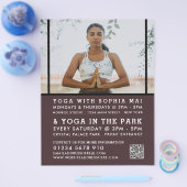 瞑想姿勢，ヨガ広告クラス チラシ (シングル)