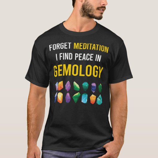瞑想宝石学者 Tシャツ (正面)