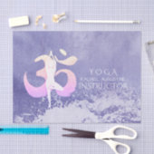 瞑想指導者 ヨガのポーズ オーム 引用句 薄葉紙 (クラフト)