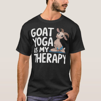 瞑想教室の動物好きの面白いヤギ Tシャツ