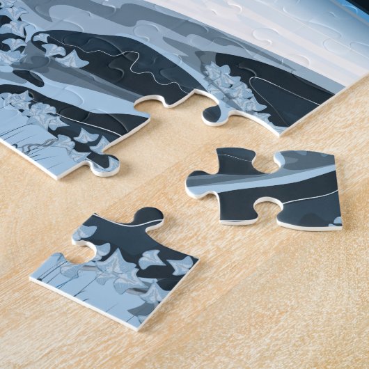 瞑想日本の庭園 ジグソーパズル (側面)