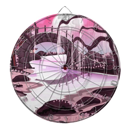 瞑想日本の庭園 ダーツボード (正面)