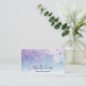 *~*瞑想曼荼羅霊気グラデーションヨガグリッター 名刺 (スタンド正面)