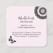 *~*瞑想曼荼羅霊気用ヨガ蝶 スクエア名刺 (裏面)