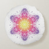 瞑想枕 |曼荼羅 | metatron ラウンドクッション (裏面)