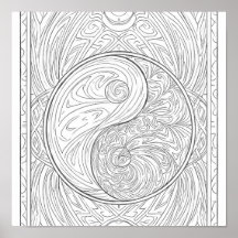 瞑想的なパターンアート: 神聖幾何学陰陽