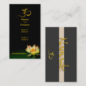 瞑想的なヒーラーのための蓮の花の名刺 名刺 (正面/裏面)