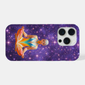 瞑想的な女性と星空 iPhoneケース (裏面横)