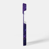 瞑想的な女性と神秘的な銀河系- iPhoneケース (左側面)