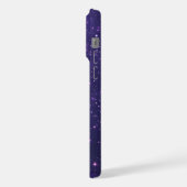 瞑想的な女性 – 神秘的な銀河系 iPhoneケース (左側面)