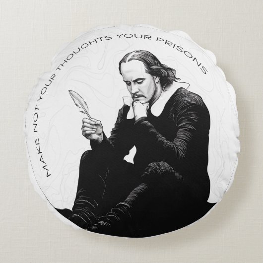 瞑想的な慰シンプルめエレガント：瞑想 ラウンドクッション (正面)