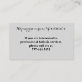 瞑想的な水の色パムパスグラス 名刺 (裏面)