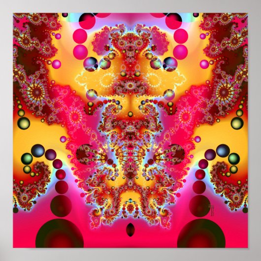 瞑想的な空中浮遊V2 (12" x 12")アートプリント ポスター (正面)