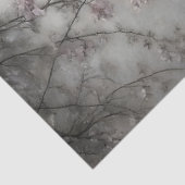 瞑想的な花の天使の石のベンチ ビンテージ デコパージュ 薄葉紙 (詳細)
