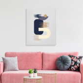 瞑想的ミニマリスト幾何延伸キャンバスA キャンバスプリント (インサイチュ (リビング))