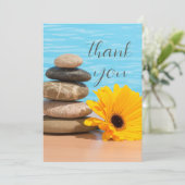 瞑想禅ストーンズ海ビーチクリーンとシック サンキューカード (スタンド正面)