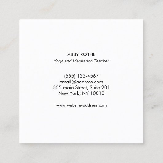 瞑想禅宗先生 スクエア名刺 (裏面)