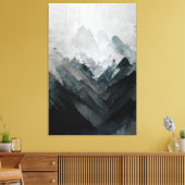 瞑想絵画的な風景の「静かなケイ」。缶 キャンバスプリント (インサイチュ (リビング))