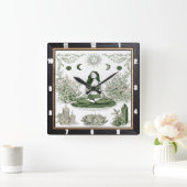 瞑想自然禅 スクエア壁時計 (ホーム)