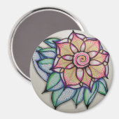 瞑想花付き磁石 マグネット (正面/裏面)