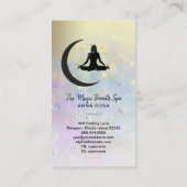 *～*瞑想金ゴールド女性+月の心を込めたヨガ 名刺 (裏面)