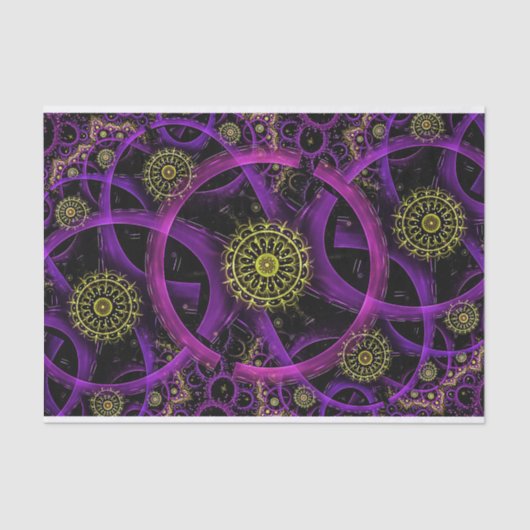 瞑想金ゴールド花ティッシュペーパー 薄葉紙 (正面)