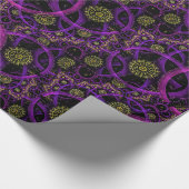 瞑想金ゴールド花包み紙 ラッピングペーパー (角)