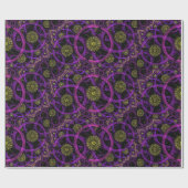 瞑想金ゴールド花包み紙 ラッピングペーパー (フラット)