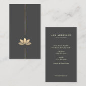 瞑想金ゴールド蓮の花 名刺 (正面/裏面)