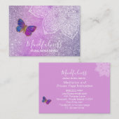 *~*瞑想霊気マンダラバタフライグリッター 名刺 (正面/裏面)
