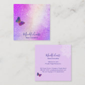 *~*瞑想霊気ヨガ。バタフライマンダラ スクエア名刺 (正面/裏面)