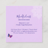 *~*瞑想霊気ヨガ。バタフライマンダラ スクエア名刺 (裏面)