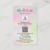 *~*瞑想霊気ロゴ写真QRマンダラ女神 名刺 (裏面)