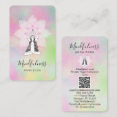 *~*瞑想霊気ロゴ写真QRマンダラ女神 名刺 (正面/裏面)