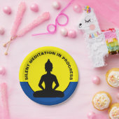 瞑想静かの進行と仏像の心遣い ペーパープレート (パーティー)