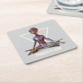 瞑想。エイリアン スクエアペーパーコースター (アングル)