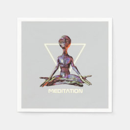 瞑想。エイリアン スタンダードカクテルナプキン