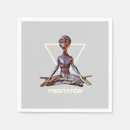 瞑想。エイリアン スタンダードカクテルナプキン (正面)