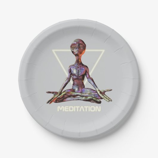 瞑想。エイリアン ペーパープレート (正面)