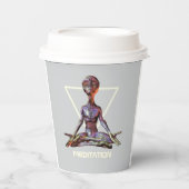瞑想。エイリアン 紙コップ (正面)