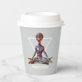 瞑想。エイリアン 紙コップ