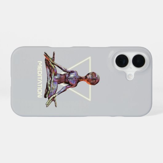 瞑想。エイリアン iPhone 16ケース (裏面横)