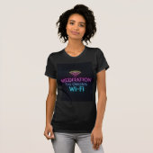 瞑想 - オリジナルのWi-Fi接続 Tシャツ (正面フル)