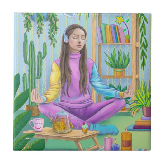 瞑想 タイル (正面)