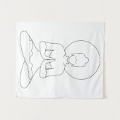 瞑想 タペストリー (正面(横))