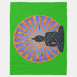 瞑想 フリースブランケット