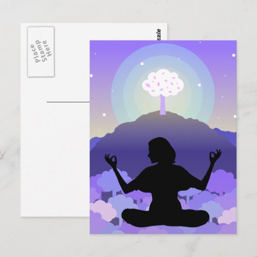 瞑想 ポストカード (正面/裏面)