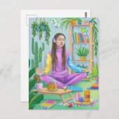 瞑想 ポストカード (正面/裏面)