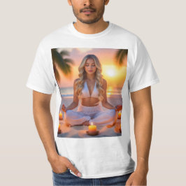 瞑想 - ヨガ - ウェルネス - 今を生きる Tシャツ