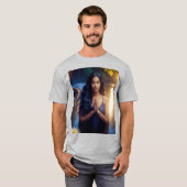 瞑想 - ヨガ - ウェルネス - 今を生きる Tシャツ (正面フル)